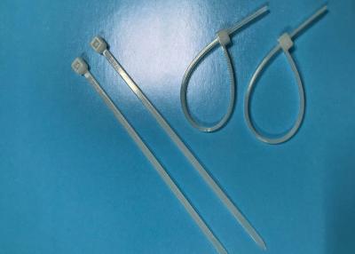 China 2.5x100x1.1mm Plastic Wire Ties , Nylon Tie Wraps UL94V2 Heat Resistance for sale