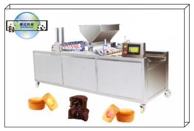 China Semi Automatic Cup Cake Processing Machine, Cup Cake Center Filling Machine 220V 350-500kg/H for sale