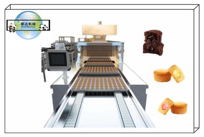 China Custard Pie Cake Processing Line,Cup Cake Production Line Machine,Muffin Cake Production Line Equipment Fully Automatic for sale