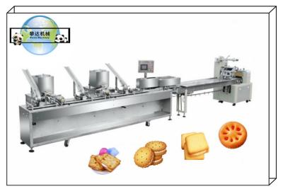 China PD250-PD1000 Sandwich Biscuit Processing Line Equipment, Automatic Sandwich Wafer Biscuit Machine Production Line for sale