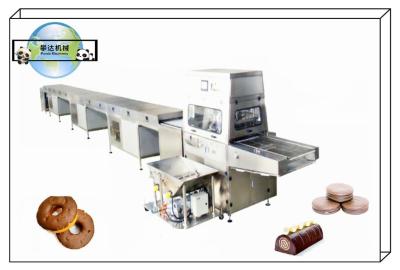 China Chocolate Coating Machine Line Chocolate Enrobing Equipment Line Chocolate Fountain Coating Machinery for sale