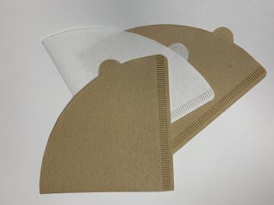 China Natural Color Coffee Filter Papers White 10.2x13.4mm Customized Logo Printing for sale