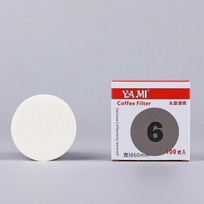 China Customized Round shape coffee filter paper for 2-4 persons 100pcs virgin wood pulp aeropress filter papers for sale