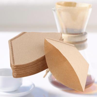 China El café del cono V60 filtra los filtros de café portátiles de papel disponibles naturales del filtro de café del goteo en venta