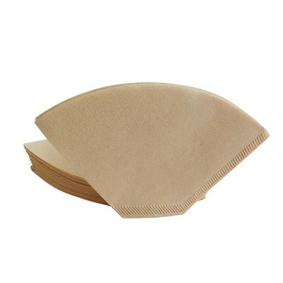 China Food Grade Natural Cone Shape Coffee Filter Paper For 1 - 4 Cup for sale