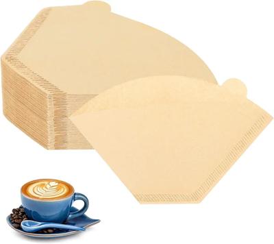 China V60 Coffee Filters Paper Single Use Pour Over Cone Filters Size 02 Natural for sale