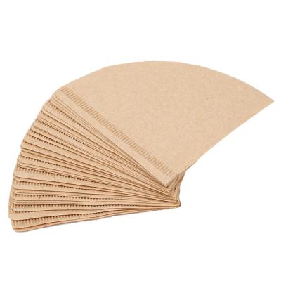 China Wood Pulp V Shaped Paper Filters For Single Cup Coffee Makers for sale