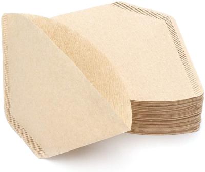 Chine Papier filtre jetable de café de café de cône de papier naturel non blanchi de filtre à vendre
