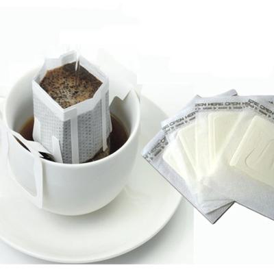 China Bolso vacío colgante disponible biodegradable del bolso de filtro de café del goteo del oído en venta