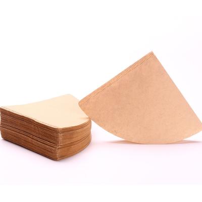 China 40 Pcs Cone Shaped Wood Pulp Coffee Filter Paper For Drip Coffee Filter for sale