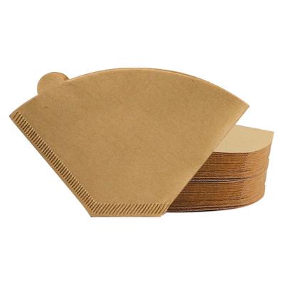 China Food Grade Cone Disposable Coffee Filter Paper Natural Paper Filters for sale