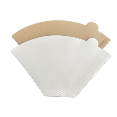 China White Flat Bottom Shape Wave Flat Bottom Coffee Filter Wood Pulp for sale