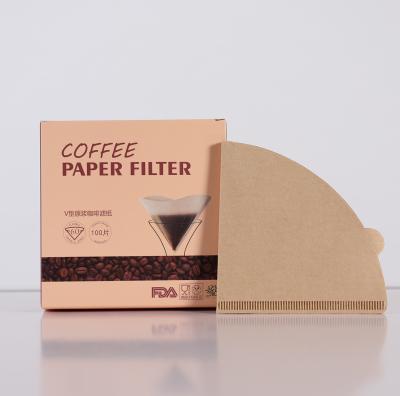 China Portable Disposable Coffee Drip Paper Filter V02 Shape for sale