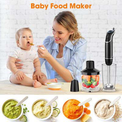 China Adjustable speed 800 watts powerful 4-in-1 easy to clean immersion kitchen set hand blender stick for sale