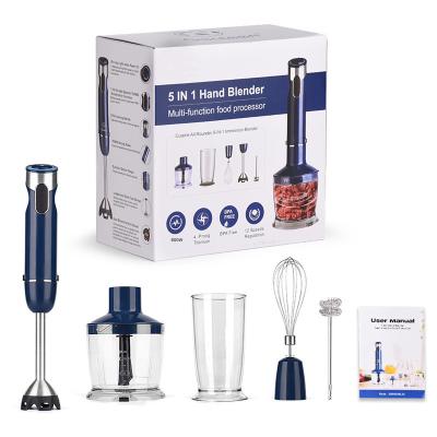 China 5 In 1 Portable Hand Blender , Immersion Hand Blender Set With Titanium Steel Blade for sale