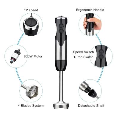 China Smart Stick Hand Blender 400W Color Customized  Electric Immersion Blender for sale