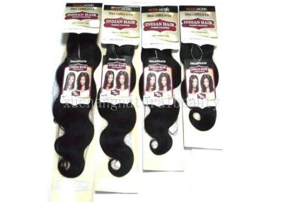 China Indian Black Human Hair Non Remy Dream Weaver / Body Wave Style No Shedding for sale