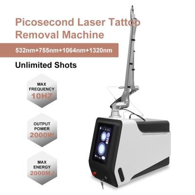 China 1-2000mJ Q-Schalter Laser Tattoo-Entfernung Maschine 2000W Sommersprossen-Entfernung Maschine zu verkaufen