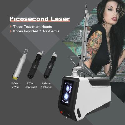 China Pico remoção de tatuagem Q comutado ND YAG máquina a laser 1064Nm Rejuvenescimento da pele à venda