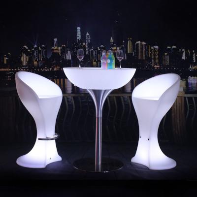 China Wireless Illuminated Cocktail Tables Chairs Remote Control For Party for sale