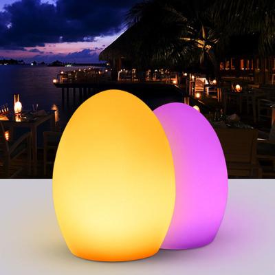 China Bedroom LED Egg Table Lamp USB Rechargeable With Lithium Battery for sale
