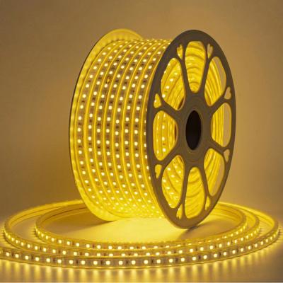 China Customized Flexible LED Strip Light , Soft 220V LED Rope Light IP65 Water Resistant for sale