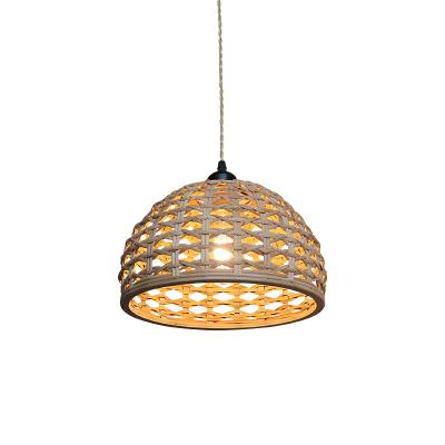 China Vintage Creative Bamboo Rattan Lamp Shade For Indoor Dinning Room for sale