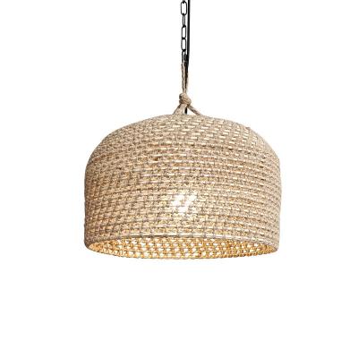 China 3500K Creative Rattan Pendant Light Switch Control For Living Room for sale