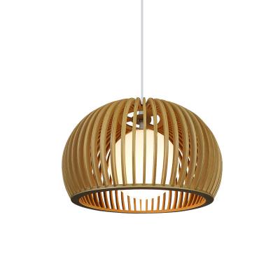 China Modern Solid Wood Chandelier , Pendant Rattan Light For Restaurant Living Room for sale