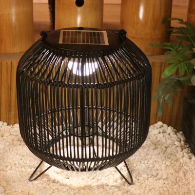 China Customized Rattan Woven Solar Lights Portable 3500K IP65 Waterproof for sale