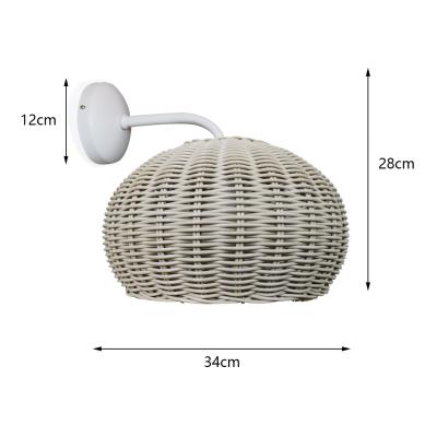 Chine 220V lampe de mur en rotin ombrage à la main tricotage étanche pour l' extérieur à vendre