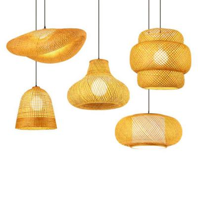 China Unique design Hanging bamboo decorative lamp bamboo craft lamp en venta