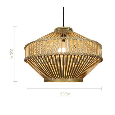China 3500K Retro Bamboo Woven Pendant Light For Indoor Living Room for sale