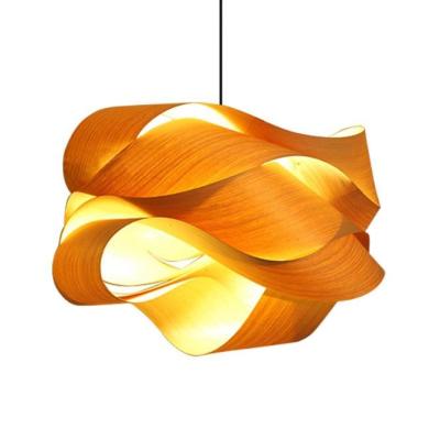 China Nordic Wooden Rattan Pendant Light LED Light Source For Living Room for sale