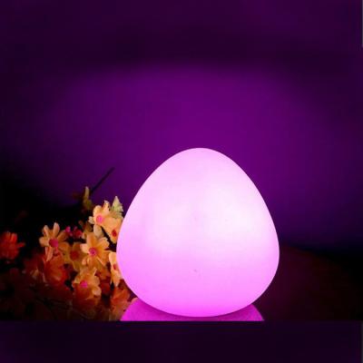 China Colorful Egg Shape Night Light LED Lamp Wireless With Remote Control for sale