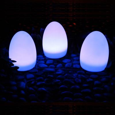 China USB Charging Plastic Egg Shaped LED Lights Wireless With Rechargeable Lithium Battery for sale