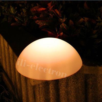 China Plastic LED Colour Changing Waterproof Ball Lamp Half Sphere Shape For Garden Decor for sale