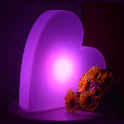 China Plastic Pool Glow Lights , LED Heart Lights Colorful Changing Rechargeable for sale