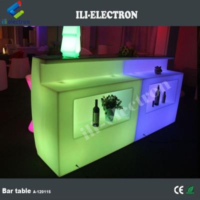 China Design de balcão de bar em plástico multicolor iluminado para casa moderna mini bar para venda à venda