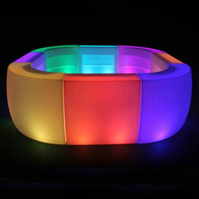 China Commercial Luminous LED Bar Counter PE Plastic Material 16 Colors Changing for sale