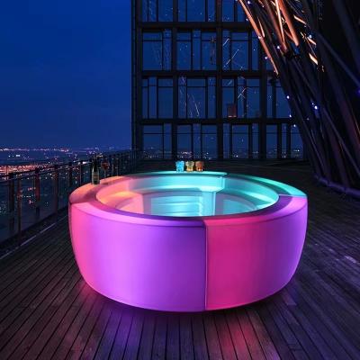 China Round Colorful Luminous LED Bar Counter Illuminated CE Certified for sale