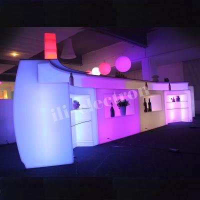 China waterproof led mobile bar counter with light for sale
