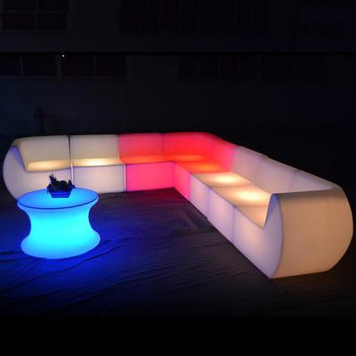 China Muebles de sofá modernos de plástico LED en venta