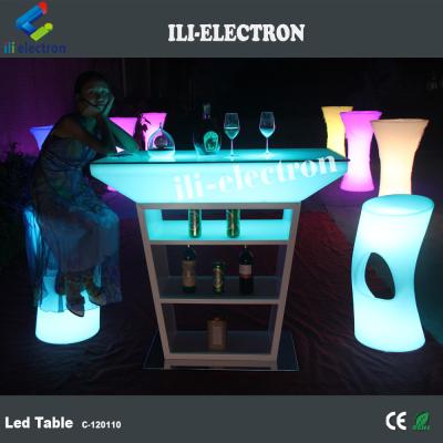 China Plastic LED Glow Furniture , Glowing Bar Table For Event Party Lounge for sale