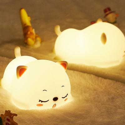 China High Quality Cute Silicone Table Lamp Custom Tap Control Silicone Night Light for Kids for sale