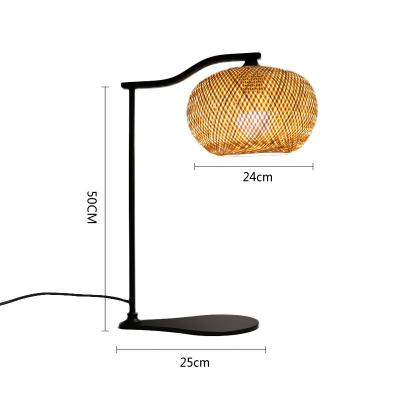China Lâmpada de mesa de cama de bambu personalizada 2700K Branco suave e quente para decoração doméstica à venda