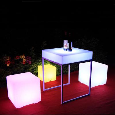 China 40Cm Remote Control Patio LED Cube Lamp Lantern LED Light Source For Patio Entertaining for sale