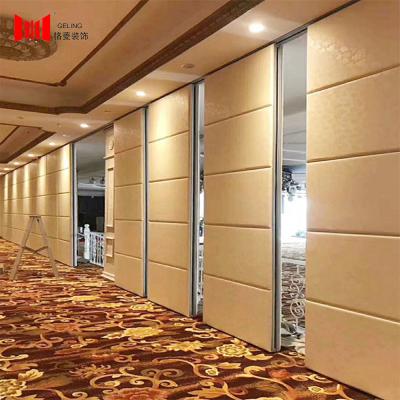 China Fabric Surface Soundproof Decorative Partition Wall With Top Hung System for sale
