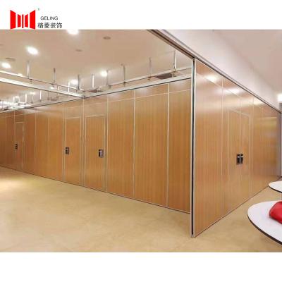 China 65mm Thick Wooden Partition Wall 6063 Aluminum Frame Removable for sale
