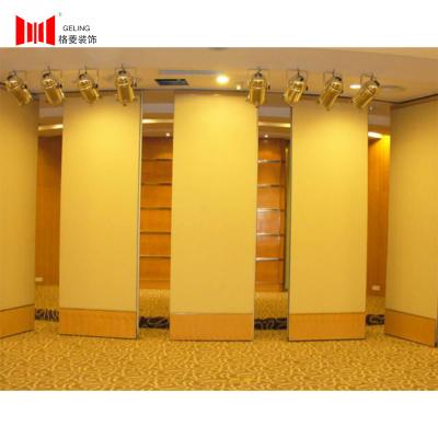 China POM Hanging Wheels Sliding Wall Divider 95mm Operable Folding Wall Panels for sale